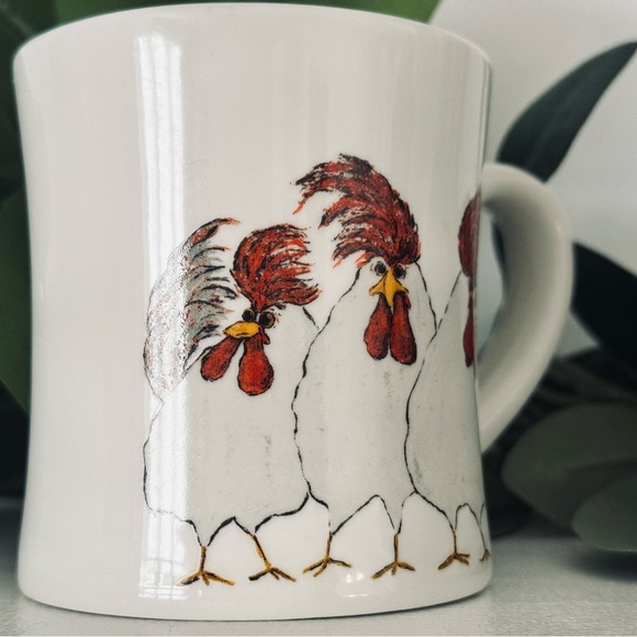 Vintage Little & Studio Fancy Funny Chickens 🐓 Ceramic Coffee Tea Mug Cup - Picture 4 of 8